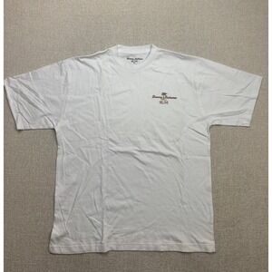 Tommy Bahama Rum Mens XL White Cotton Graphic T-Shirt Taste Paradise Palm Tree